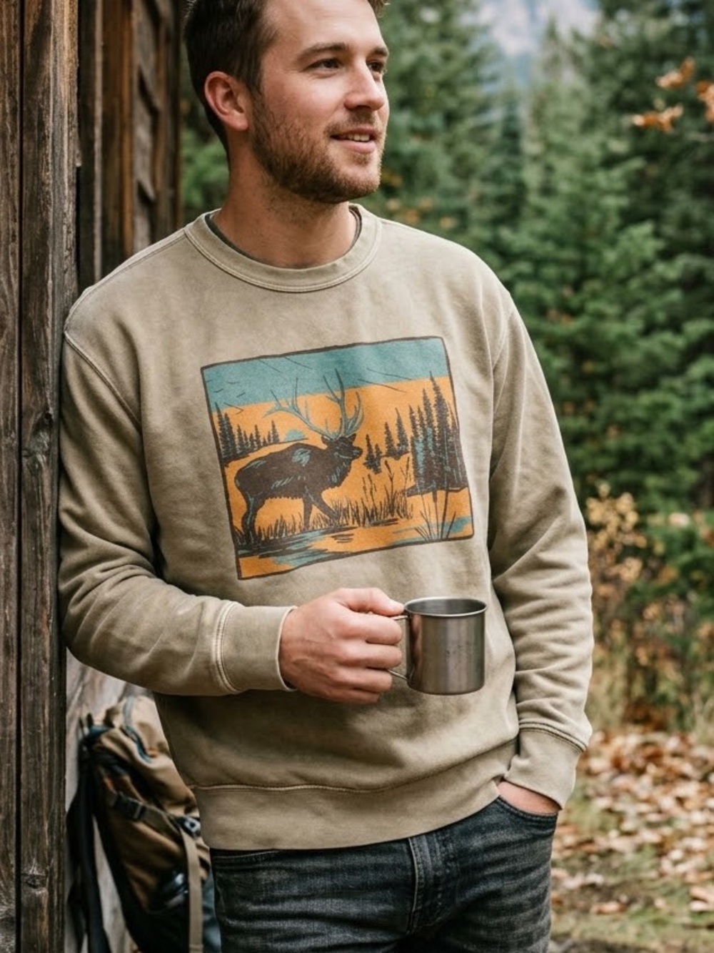 American Eagle Men's Graphic Sweatshirt Size Small